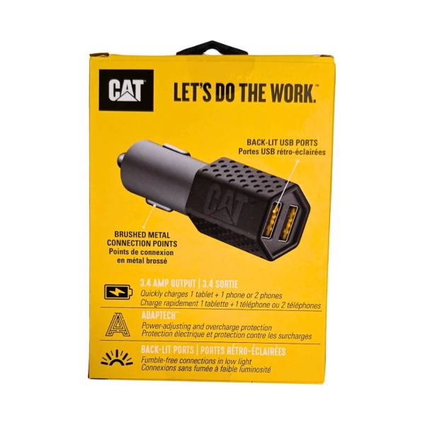 CAT CAR CHARGER 3,4A FAST CHARGING 2xUSB BLK(F-G)